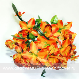 искусственные цветы орхидеи цвета оранжевый 2