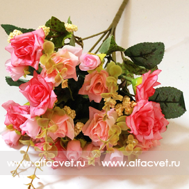 искусственные цветы маленькие розы цвета светло-розовый 9