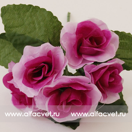 искусственные цветы роза-фиалка цвета фиолетовый 7