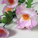искусственные цветы ветка мака цвета розовый с белым 14