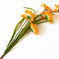 искусственные цветы ветка ромашек с осокой цвета оранжевый 2