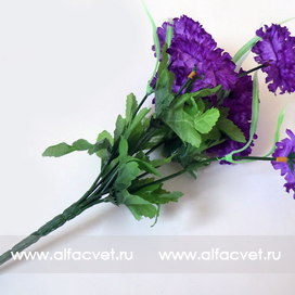искусственные цветы букет маргариток с добавкой цвета фиолетовый 7