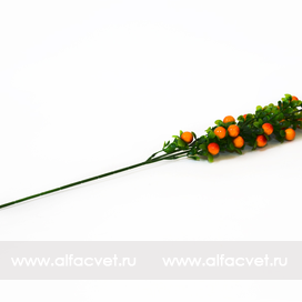 искусственные цветы ветка ягод цвета оранжевый 2